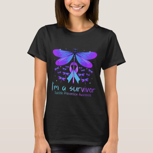 Suicide Prevention Awareness Butterfly Geen verhaa T-shirt (Voorkant)