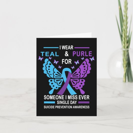 Suicide Prevention Awareness Design I Draag Blauwg Kaart (Voorkant)