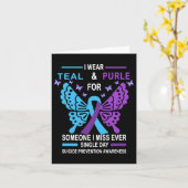 Suicide Prevention Awareness Design I Draag Blauwg Kaart (Gele Bloem)