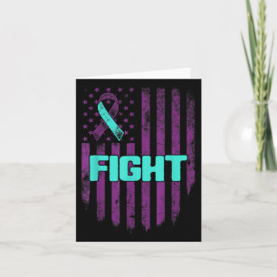 Suicide Prevention Awareness Fight USA Flag Blauwg Kaart