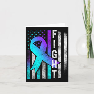 Suicide Prevention Awareness Fight USA Flag Blauwg Kaart