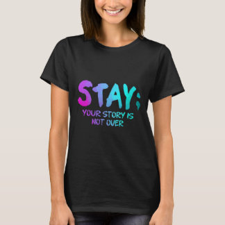 Suicide Prevention Awareness Gift Blauwgroen Paars T-shirt