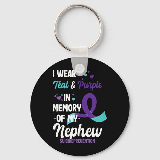 Suicide Prevention Awareness In Memory Of Nephew Sleutelhanger (Voorkant)
