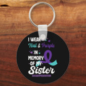Suicide Prevention Awareness In Memory Of Sister Sleutelhanger (Voorkant)