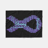 Suicide Prevention Awareness Maand Lint met STR Fleece Deken (Voorkant (Horizontaal))