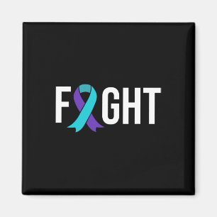 Suicide Prevention Awareness Paarse Blauwgroen Lin Magneet