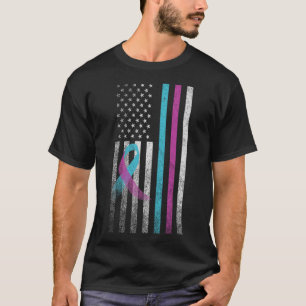 Suicide Prevention Awareness Ribbon Amerikaans Vin T-shirt