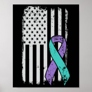Suicide Prevention Awareness Ribbon - Verenigde St Poster