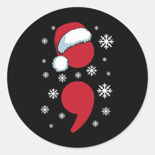 Suicide Prevention Awareness Santa Claus Hat Ronde Sticker