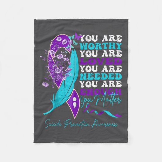 Suicide-prevention Awareness-sitive-motivational-s Fleece Deken (Voorkant)