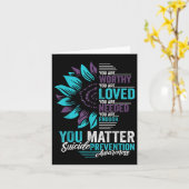 Suicide Prevention Awareness U bent het waard om g Kaart (Gele Bloem)