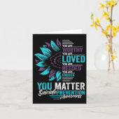 Suicide Prevention Awareness U bent het waard om g Kaart (Gele Bloem)