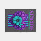 Suicide Prevention Awareness Usa Flag Premium  Fleece Deken (Voorkant (Horizontaal))
