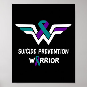 Suicide Prevention Awareness Warrior Paarse en Te Poster