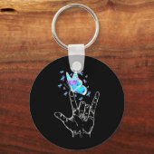 Suicide Prevention Awareness Week Butterfly Love H Sleutelhanger (Voorkant)