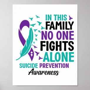 Suicide Prevention Awareness Week Ribbon Support Poster