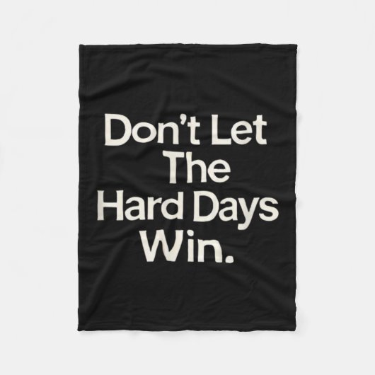 Suicide Prevention- Don't Let The Hard Days Win  Fleece Deken (Voorkant)