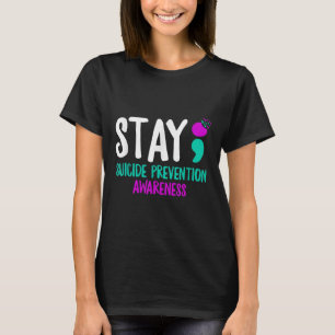 Suicide Prevention Semicolon Mental Health Act T-shirt
