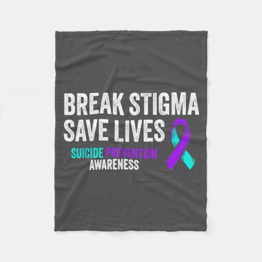 Suicide Prevention Suprt Break Stigma Suicide Awar Fleece Deken (Voorkant)