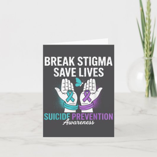 Suicide Prevention Suprt Break Stigma Suicide Awar Kaart (Voorkant)