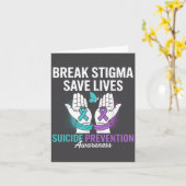 Suicide Prevention Suprt Break Stigma Suicide Awar Kaart (Gele Bloem)