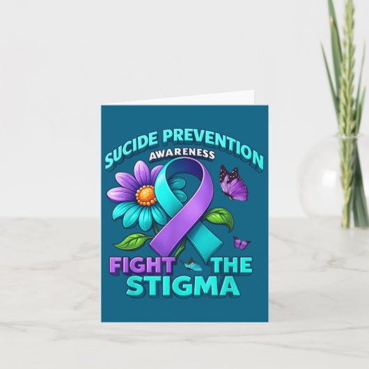 Suicide Prevention Suprt Fight Stigma Suicide Awar Kaart (Voorkant)