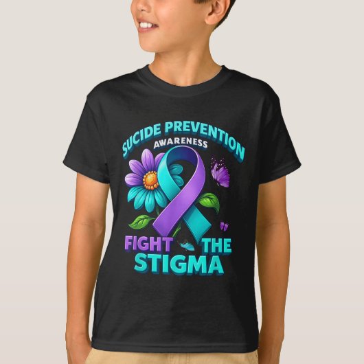 Suicide Prevention Suprt Fight Stigma Suicide Awar T-shirt (Voorkant)