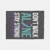 Suicide Prevention Teal Purple Ribbon Suprt  Fleece Deken (Voorkant (Horizontaal))