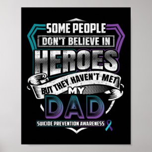 Suicide Prevention Warrior - Ik Draag Blauwgroen P Poster