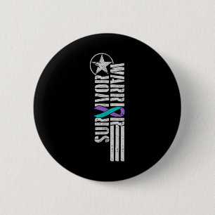 Suicide Prevention Warrior_ Survivor - Militair-St Ronde Button 5,7 Cm