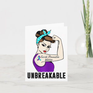 Suicide Prevention Warrior Unbreakable Perfect Str Kaart