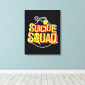 Suicide Squad | Bomb-Logo Canvas Afdruk (Insitu (Houten vloer))