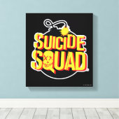 Suicide Squad | Bomb-Logo Canvas Afdruk (Insitu (Houten vloer))