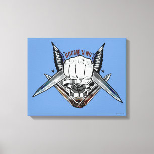 Suicide Squad   Boomerang Fist Tattoo Art Canvas Afdruk