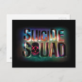 Suicide Squad | Colorful Glow Logo Briefkaart (Voorkant / Achterkant)