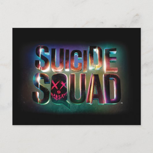 Suicide Squad | Colorful Glow Logo Briefkaart (Voorkant)