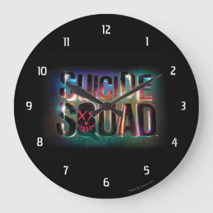 Suicide Squad Colorful Glow Logo Grote Klok