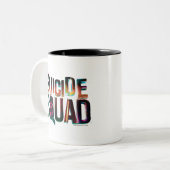 Suicide Squad | Colorful Glow Logo Tweekleurige Koffiemok (Voorkant links)