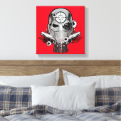 Suicide Squad | Deadshot Masker & Pistolen Tattoo Canvas Afdruk (Insitu (Slaapkamer))