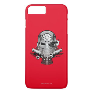 Suicide Squad   Deadshot Masker & Pistolen Tattoo  iPhone 8 Plus / 7 Plus Hoesje