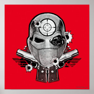 Suicide Squad   Deadshot Masker & Pistolen Tattoo  Poster