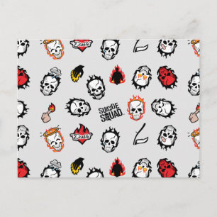 Suicide Squad   Diablo Emoji Pattern Briefkaart