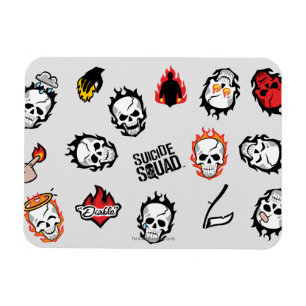 Suicide Squad   Diablo Emoji Pattern Magneet