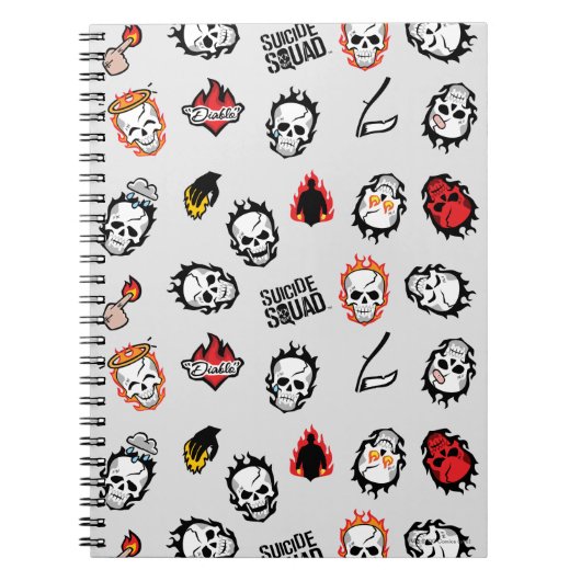 Suicide Squad | Diablo Emoji Pattern Notitieboek (Voorkant)