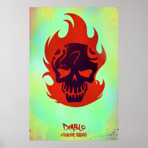 Suicide Squad Diablo Head-pictogram Poster
