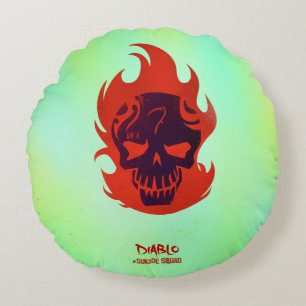 Suicide Squad Diablo Head-pictogram Rond Kussen
