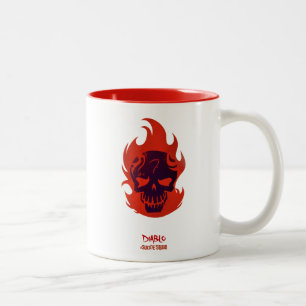 Suicide Squad   Diablo Head-pictogram Tweekleurige Koffiemok