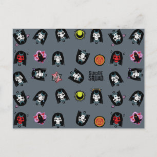 Suicide Squad   Enchantress Emoji Pattern Briefkaart