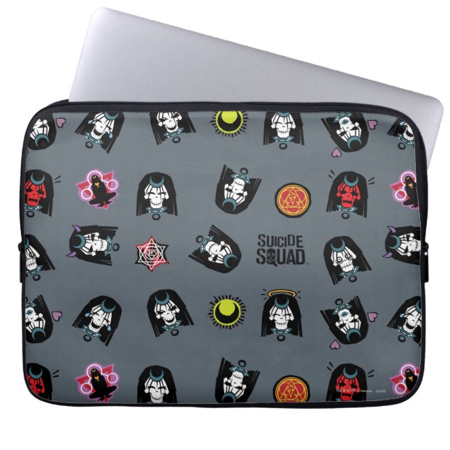 Suicide Squad | Enchantress Emoji Pattern Laptop Sleeve (Voorkant)