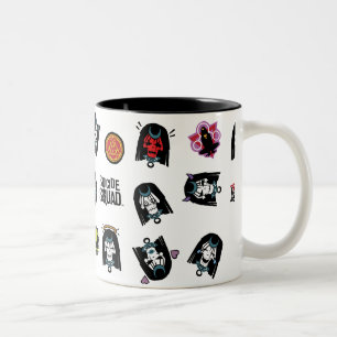 Suicide Squad   Enchantress Emoji Pattern Tweekleurige Koffiemok